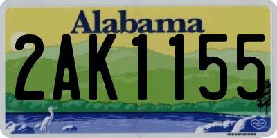 AL license plate 2AK1155