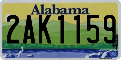AL license plate 2AK1159