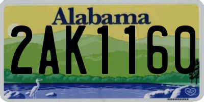 AL license plate 2AK1160