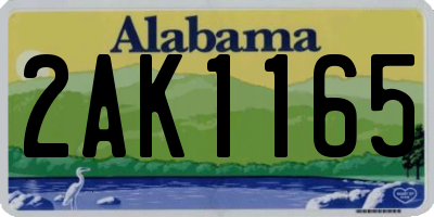 AL license plate 2AK1165