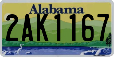 AL license plate 2AK1167