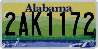 AL license plate 2AK1172