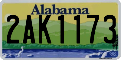 AL license plate 2AK1173