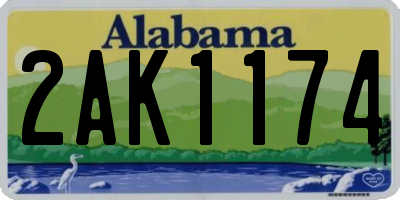 AL license plate 2AK1174