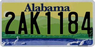 AL license plate 2AK1184