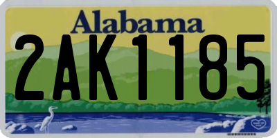 AL license plate 2AK1185