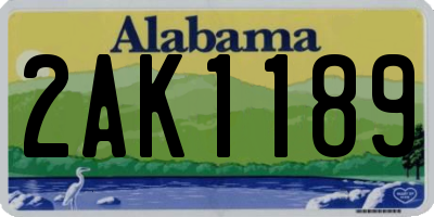 AL license plate 2AK1189