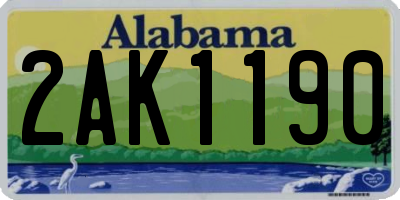 AL license plate 2AK1190