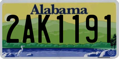 AL license plate 2AK1191