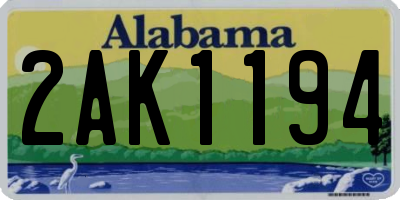 AL license plate 2AK1194