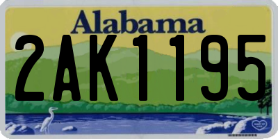 AL license plate 2AK1195