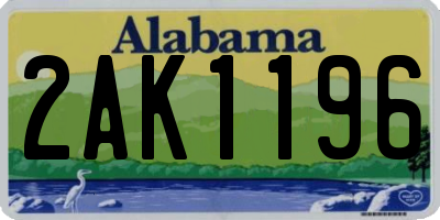 AL license plate 2AK1196