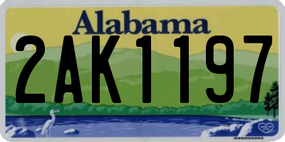 AL license plate 2AK1197