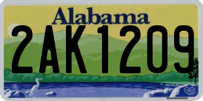 AL license plate 2AK1209