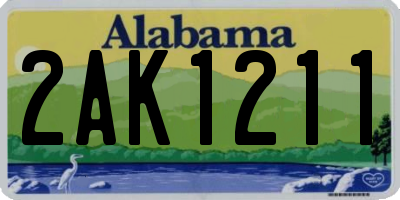 AL license plate 2AK1211