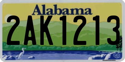 AL license plate 2AK1213
