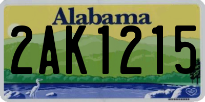 AL license plate 2AK1215