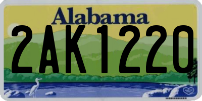 AL license plate 2AK1220