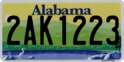 AL license plate 2AK1223