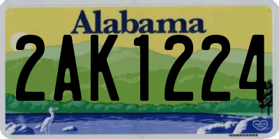 AL license plate 2AK1224