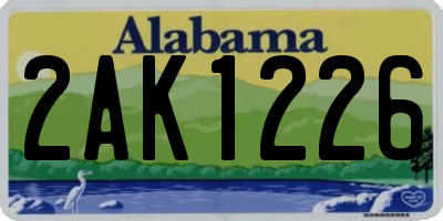 AL license plate 2AK1226