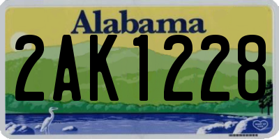 AL license plate 2AK1228