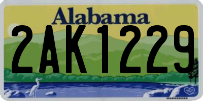 AL license plate 2AK1229