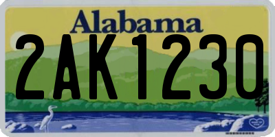 AL license plate 2AK1230