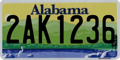 AL license plate 2AK1236
