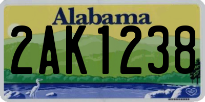 AL license plate 2AK1238