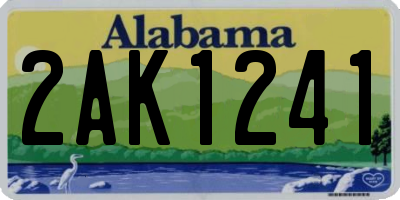 AL license plate 2AK1241
