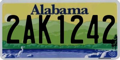 AL license plate 2AK1242