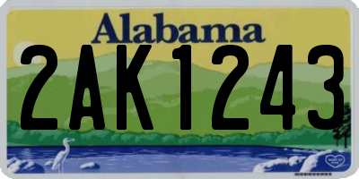 AL license plate 2AK1243