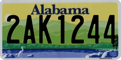 AL license plate 2AK1244