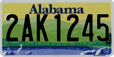 AL license plate 2AK1245