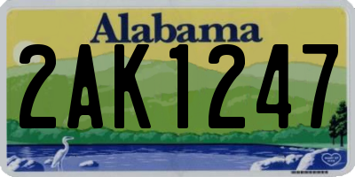 AL license plate 2AK1247