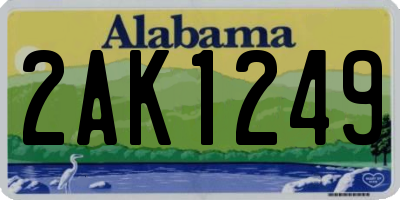 AL license plate 2AK1249