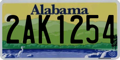 AL license plate 2AK1254