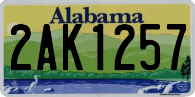 AL license plate 2AK1257