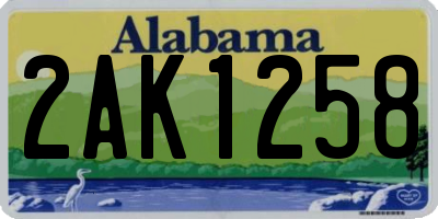 AL license plate 2AK1258