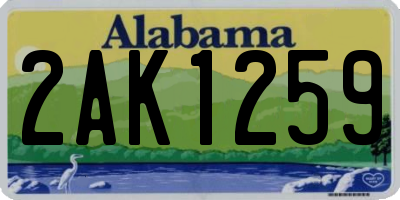 AL license plate 2AK1259