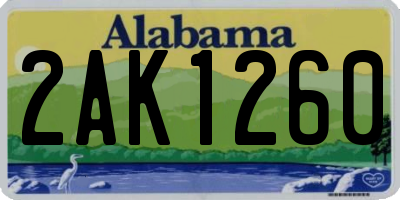 AL license plate 2AK1260