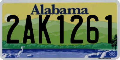 AL license plate 2AK1261
