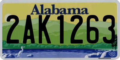 AL license plate 2AK1263