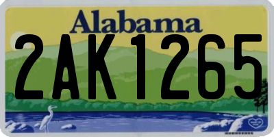 AL license plate 2AK1265