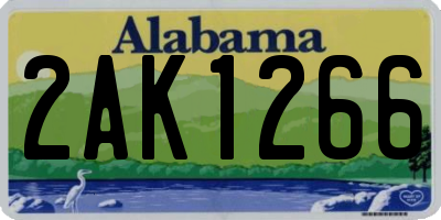 AL license plate 2AK1266