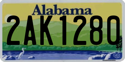 AL license plate 2AK1280