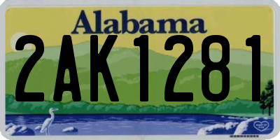 AL license plate 2AK1281