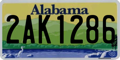 AL license plate 2AK1286