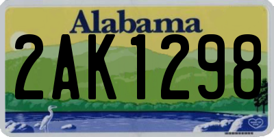 AL license plate 2AK1298
